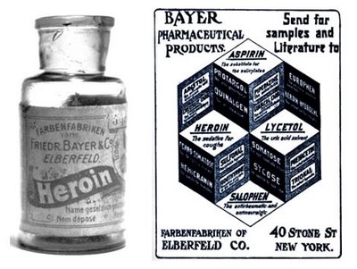 Bayer Heroin Bottle and Ad